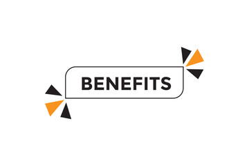 Benefits button web banner templates. Vector Illustration
