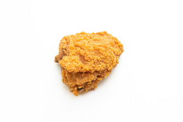fried chicken on white background
