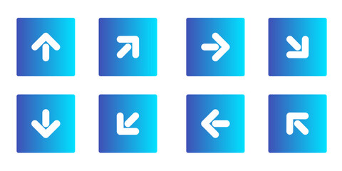 pointer icon set, arrow direction icon set
