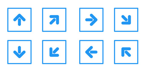 pointer icon set, arrow direction icon set
