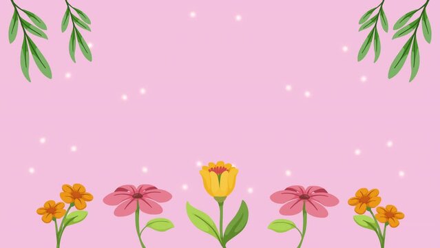 flowers spring season in border