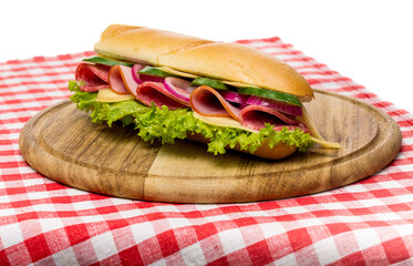 Philly Steak fresh tasty sandwich. Healthy Eating concept