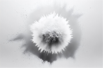 white circular explosion on a white background, generative ai