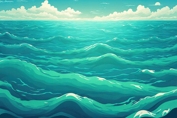 Fototapeta na wymiar Background water surface sea or ocean. Generative AI