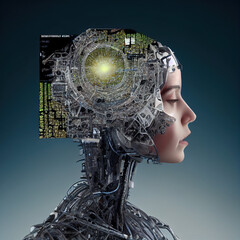 Artificial intelligence created with Generative AI technology