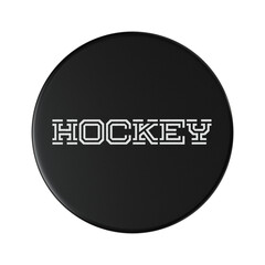 Hockey puck isolated transparent background 3d rendering
