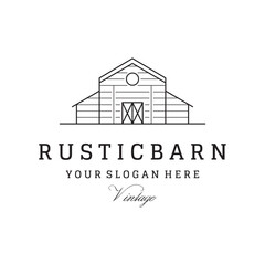 Home or barn logo template design or organic farm barn and vintage animal farm house.Vintage country logo.