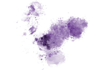Abstract Purple Brush Watercolor Back Drop Shape element