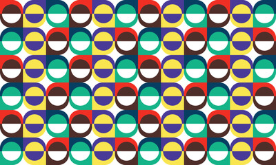 Geometric minimal circle vector organic pattern design with nice composition and colors