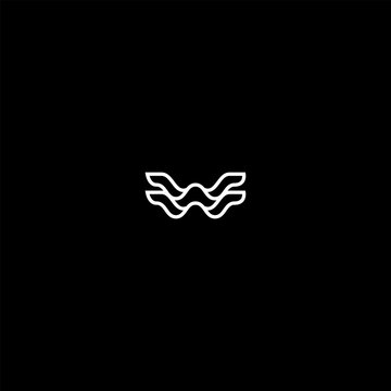 Letter W wave logo vector design template
