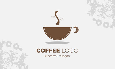 Vintage Illustration Coffee Shop Logo Template Design