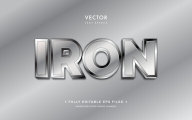 Vector Editable Text Effect in Iron Style