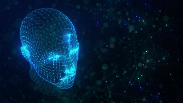 デジタルヒューマン。デジタルテクノロジーの背景素材。AIや近未来やシステムエンジニアのデザインに合います