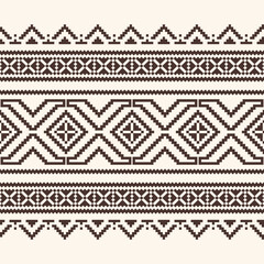 Horizontal seamless background. Vector illustration. Traditional Ukrainian folk vyshyvanka.