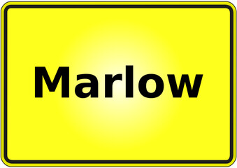 Stadteingangsschild Deutschland Stadt Marlow