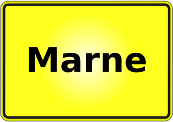 Stadteingangsschild Deutschland Stadt Marne