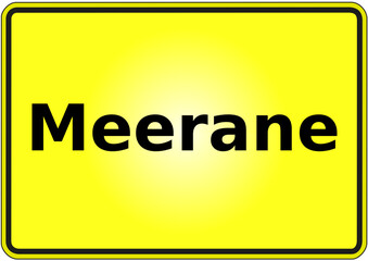 Stadteingangsschild Deutschland Stadt Meerane