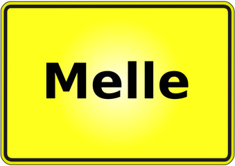 Stadteingangsschild Deutschland Stadt Melle