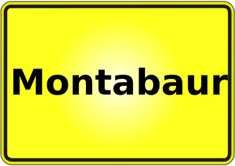 Stadteingangsschild Deutschland Stadt Montabaur