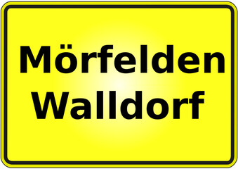 Stadteingangsschild Deutschland Stadt Mörfelden - Walldorf
