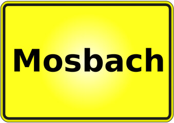 Stadteingangsschild Deutschland Stadt Mosbach