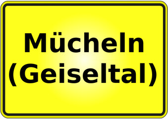 Stadteingangsschild Deutschland Stadt Mücheln (Geiseltal)