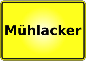 Stadteingangsschild Deutschland Stadt Mühlacker