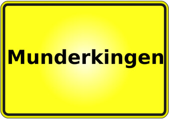 Stadteingangsschild Deutschland Stadt Munderkingen