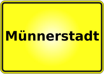 Stadteingangsschild Deutschland Stadt Münnerstadt