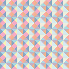 Pastel Color Square and Triangle seamless geometric pattern
