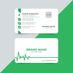 Professional medical healthcare scheme business card design template