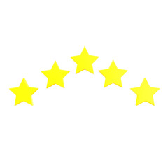 3d render icon rating feedback illustration