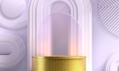 Background for advertising banners with gold pillar