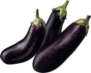 Fresh Eggplants - Isolated