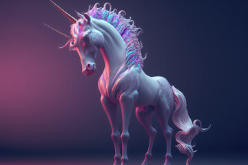 Obraz na płótnie Canvas Elegant and creative unicorn concept. Generative AI