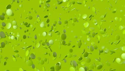 GREEN Candy abstract background floating candy 3d