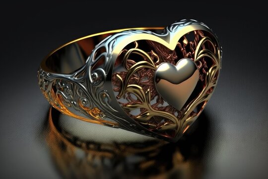 Heart of Gold Ring Generative AI