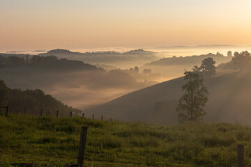 sunrise in the mountains