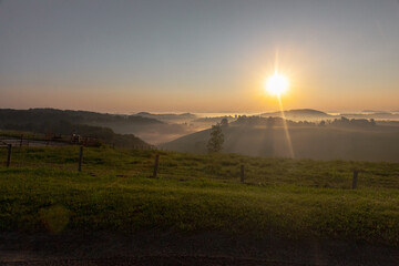 Sunrise in the mountains