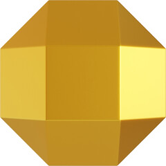 Abstract golden shape, 3d render