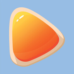 orange gradient and glowing cute game play button