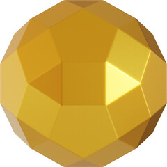 Abstract golden shape, 3d render