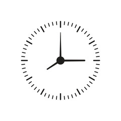 Wall clock face vector illustration icon for time keeping
