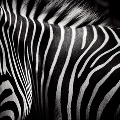 Fototapeta na wymiar Zebra skin texture background. Generative AI