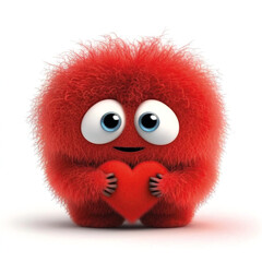 Valentinstag Cartoon-M&auml;nnchen Liebe Icon - Generative AI