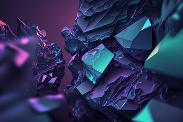 Abstract colorful gemstone background. AI generated.