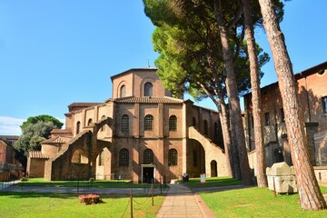 Ravenna, Emiila-Romagna, Italia. La Basilica di San Vitale, di una bellezza incredibile, è uno dei monumenti più importanti dell'arte paleocristiana in Italia, Patrimonio Unesco dell'Umanità. 