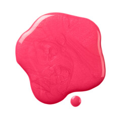 Colorful glitter nail polish spilled