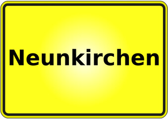 Stadteingangsschild Deutschland Stadt Neunkirchen