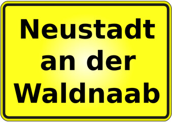 Stadteingangsschild Deutschland Stadt Neustadt an der Waldnaab
